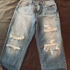 Ripped boyfriend jeans